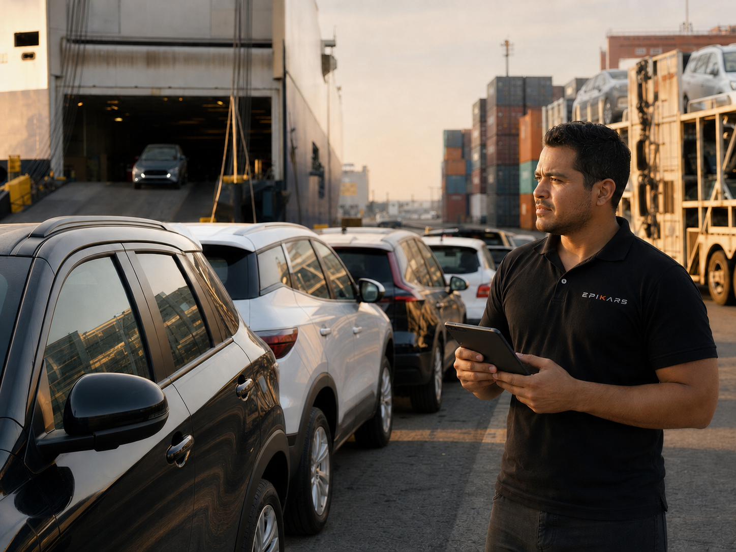 Especialista Epikars coordinando la importación de vehículos